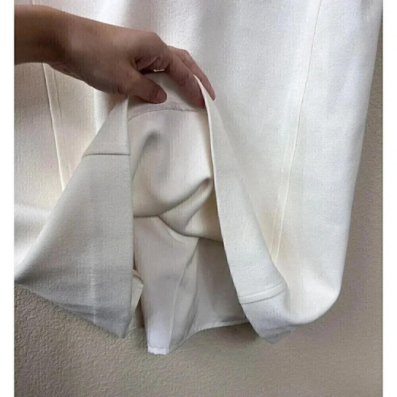 Tory Burch Crepe Ruffle Placket Dress in New Ivory Womens Size 10 NWT Formal - Picture 5 of 15